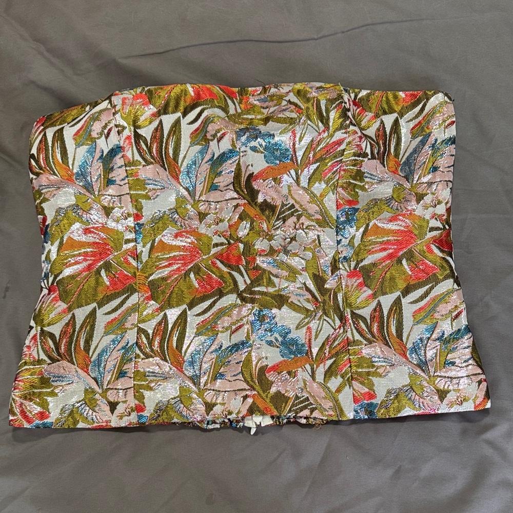 Reformation Multicolor Strapless Top
